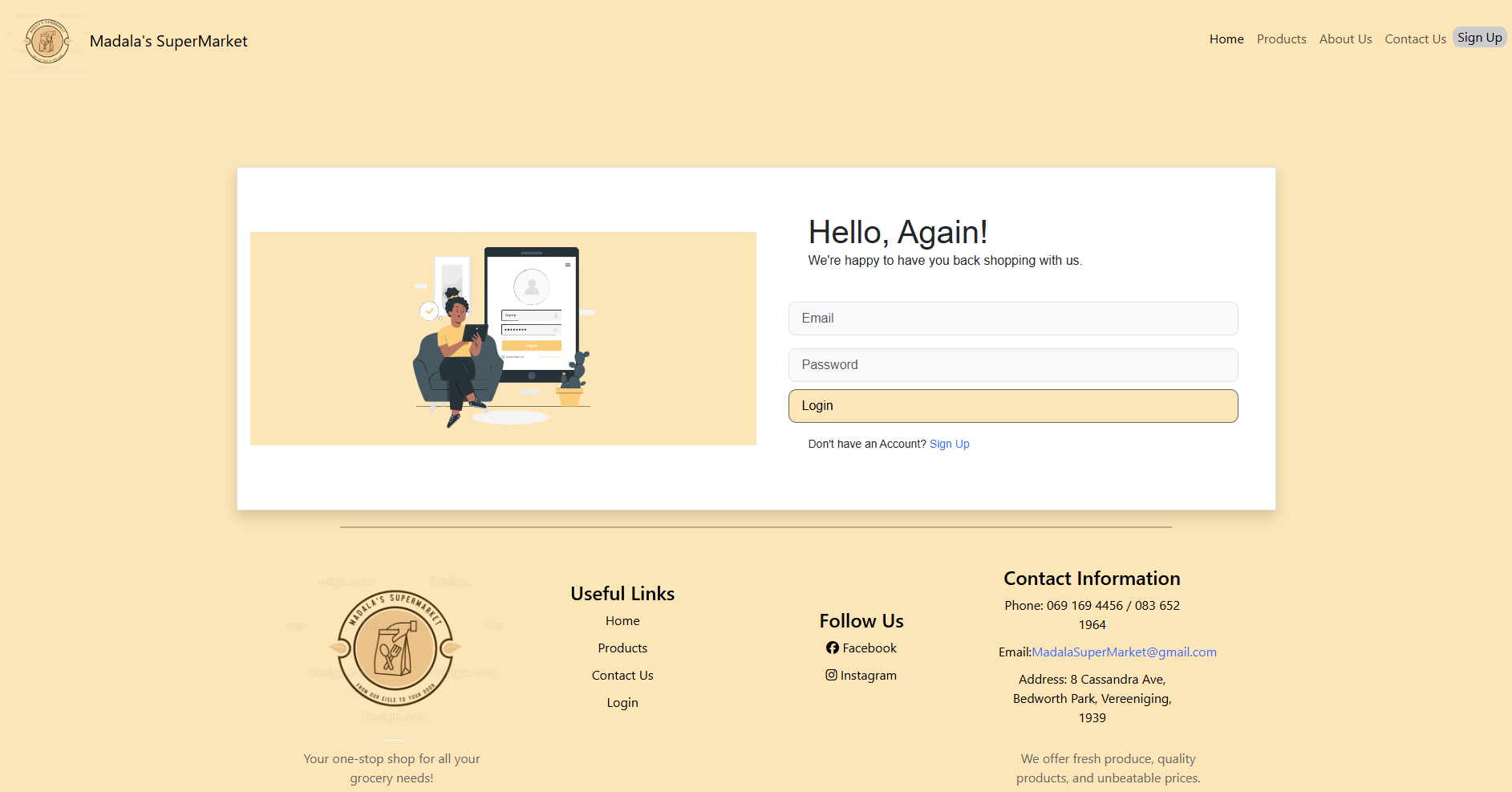 Customer Login & Authentication