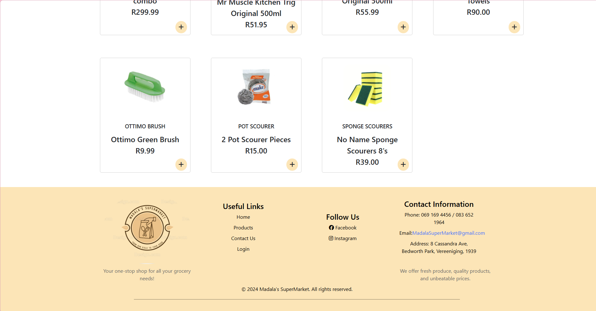 Toiletries & Store Footer