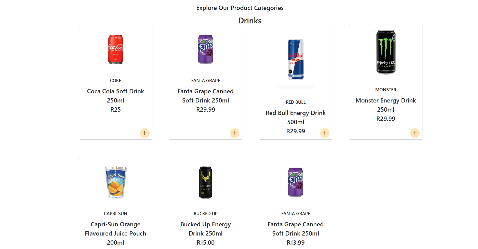 Beverages Product Catalog